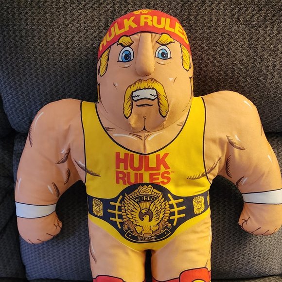 1990 Vintage WWF Hulk Hogan Pillow, Used